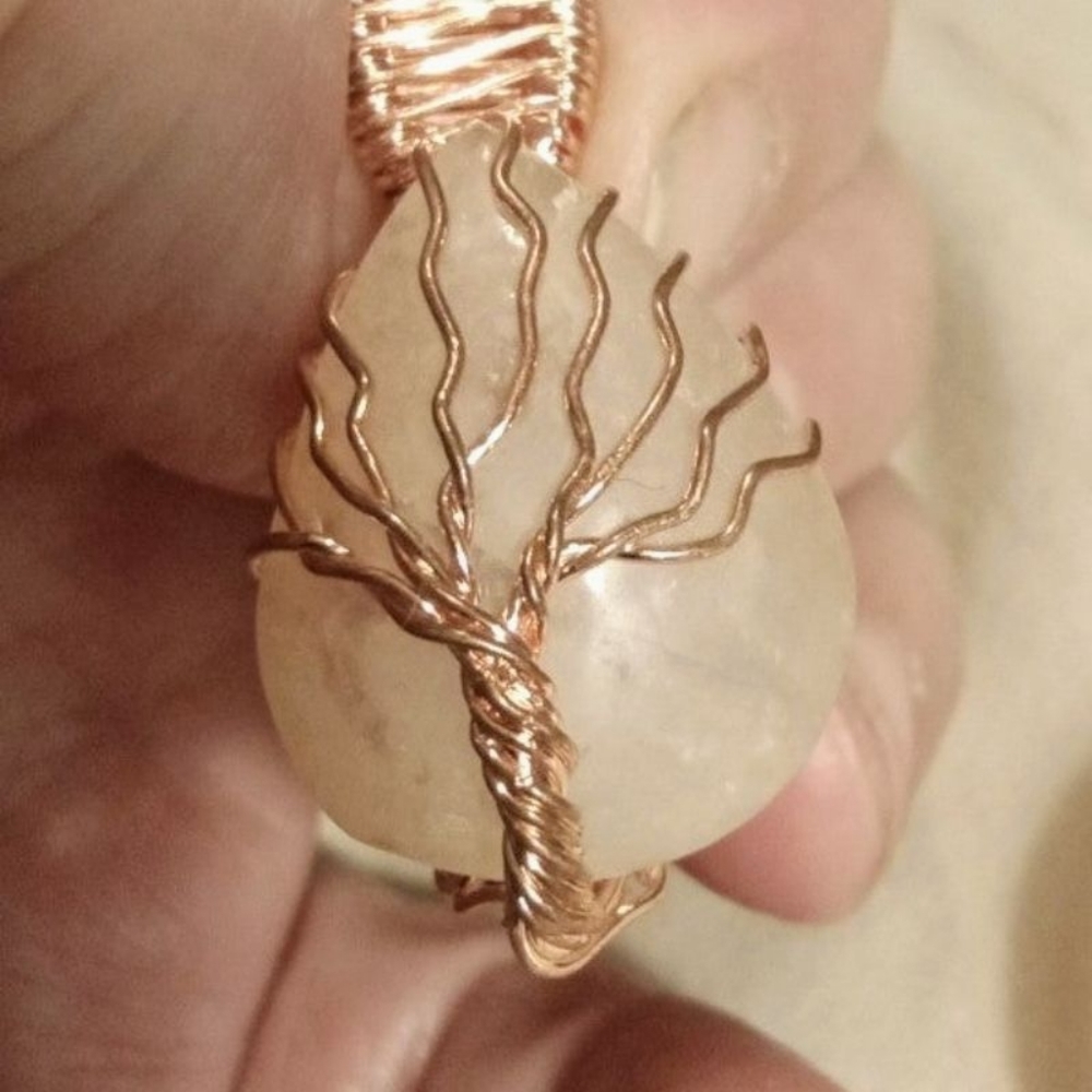 Copper Wrapped Milk Quartz
